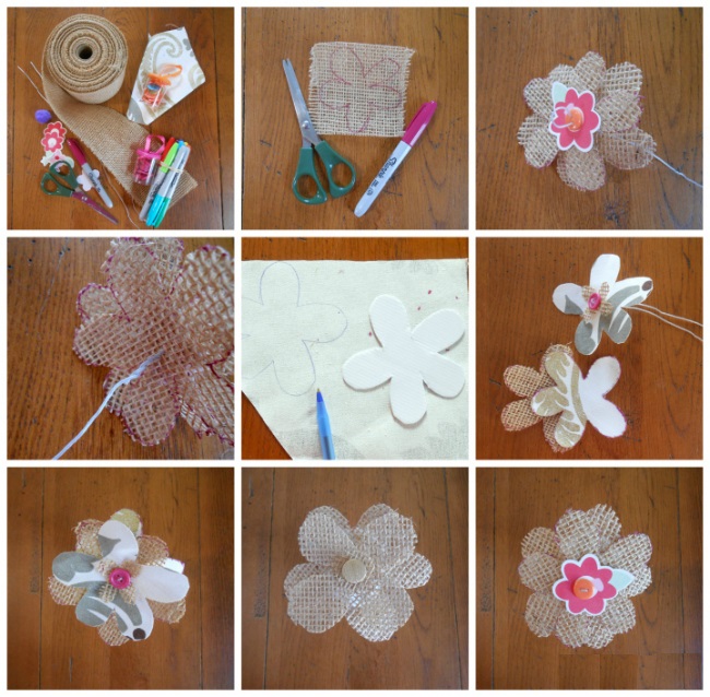 Como hacer flores de arpillera – Blog Manualidades